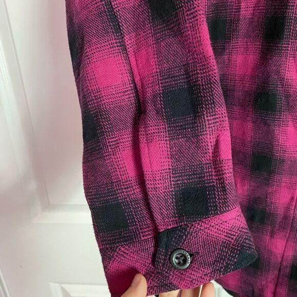 Torrid Plaid Cotton Shacket Button Front, Warm, hight front Pockets NWT 3X - Picture 10 of 15
